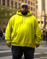Men's Yellow Plus Size Hoodie&Pants